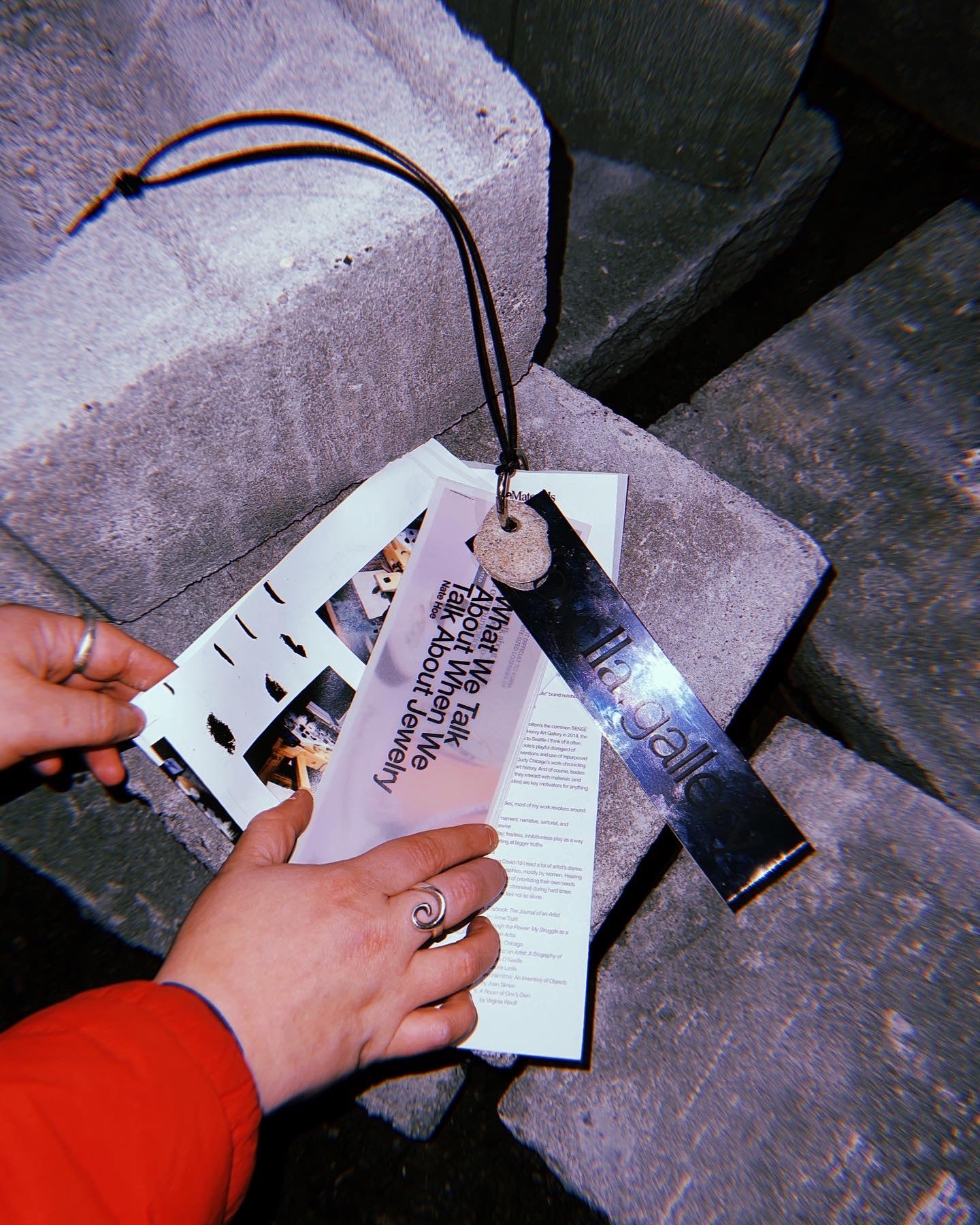 Source Materials Zine Necklace